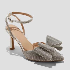 a new day Silver Bow Detail Heels